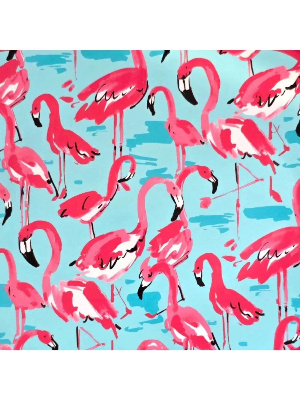 Isaac Mizrahi New York Pink Flamingo Decorated Display Tray 18